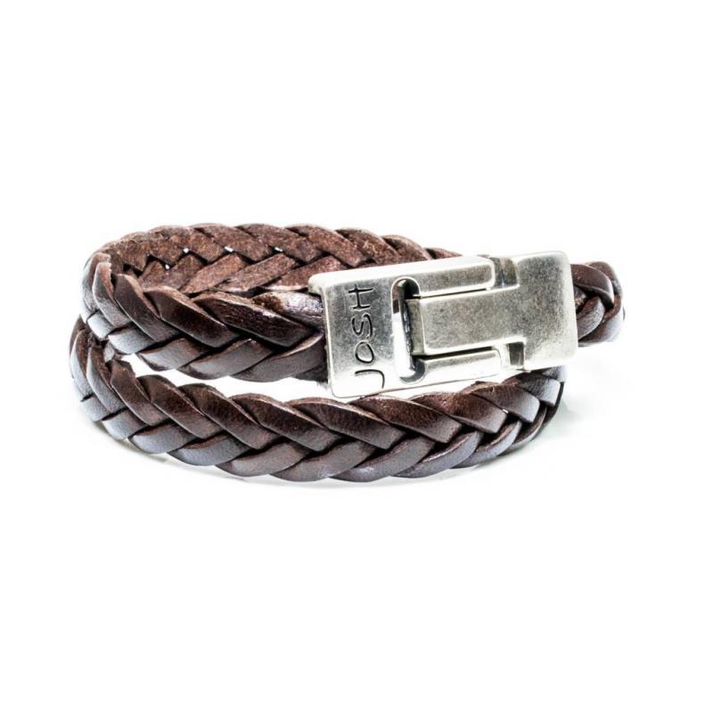 Armband leer 24457 bruin