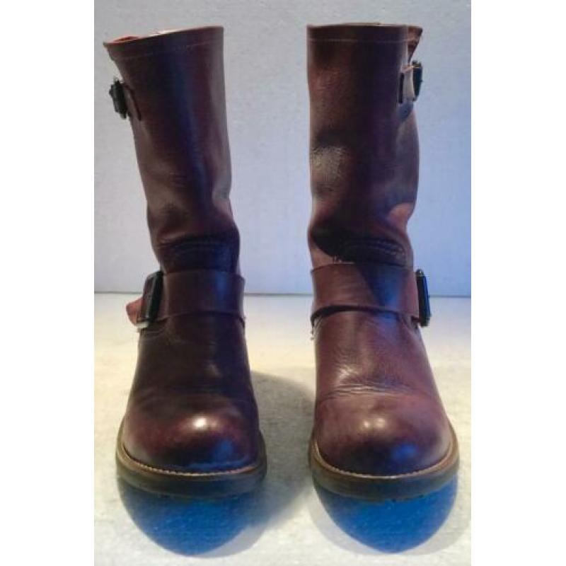 DESIGN STOERE DAMES BOOTS / LAARZEN, BRUIN / ROOD maat 36