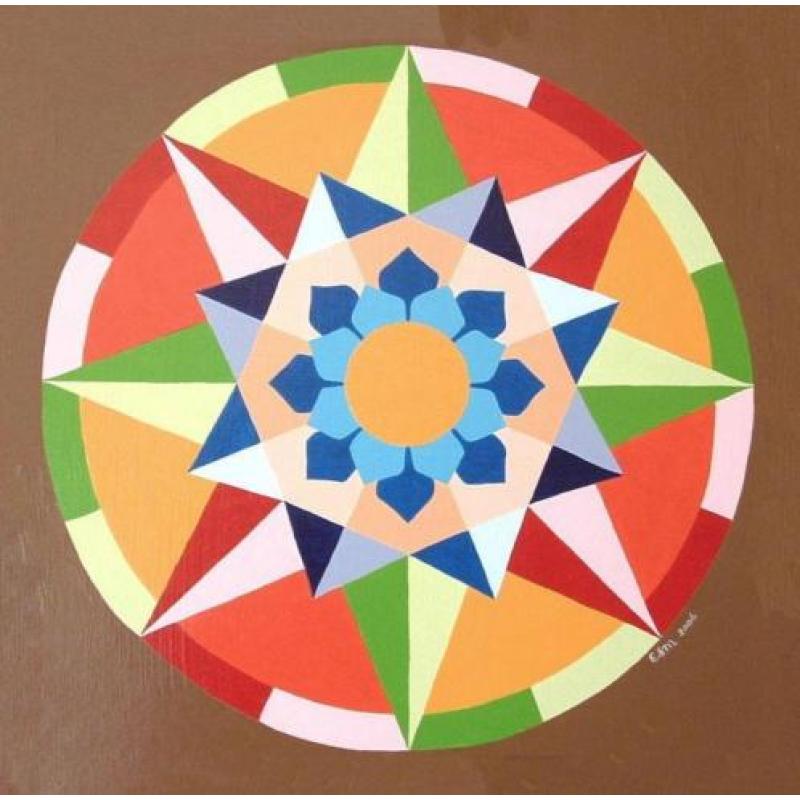 Abstracte mandala met stervorm