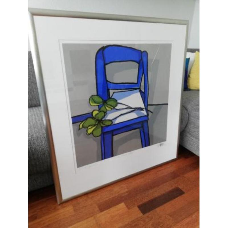 Kunstschilderij Fon Klement "la chaise blue"