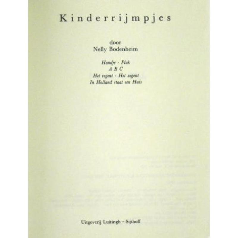 Kinderrijmpjes van Nelly Bodenheim (1992)