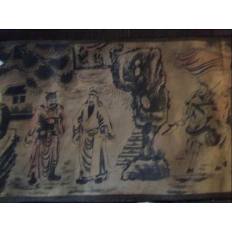 Oude handbeschilderde chineese scroll
