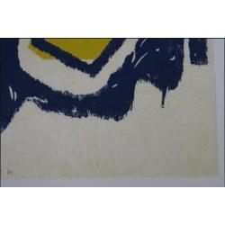 Johan Lubbers - Gezicht en Kop - 73 x 60 cm - Houtdruk op...