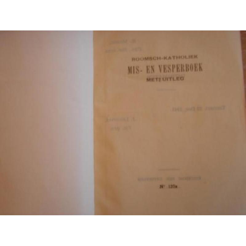 Mis-en Vesperboek uit 1941