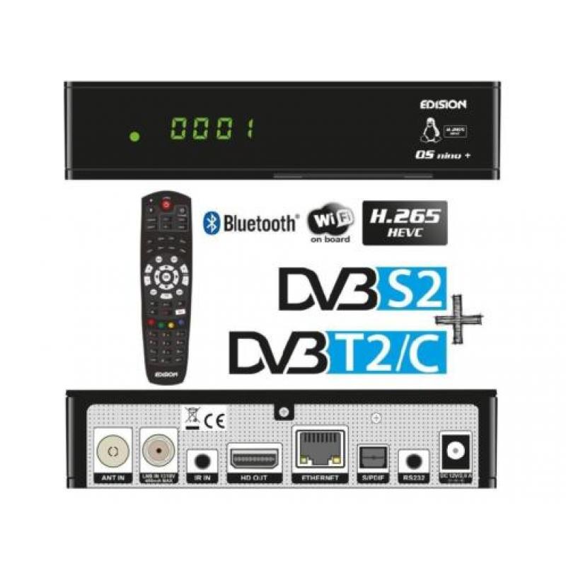 Edision OS Nino+ DVB-S2 en DVB-T2/C