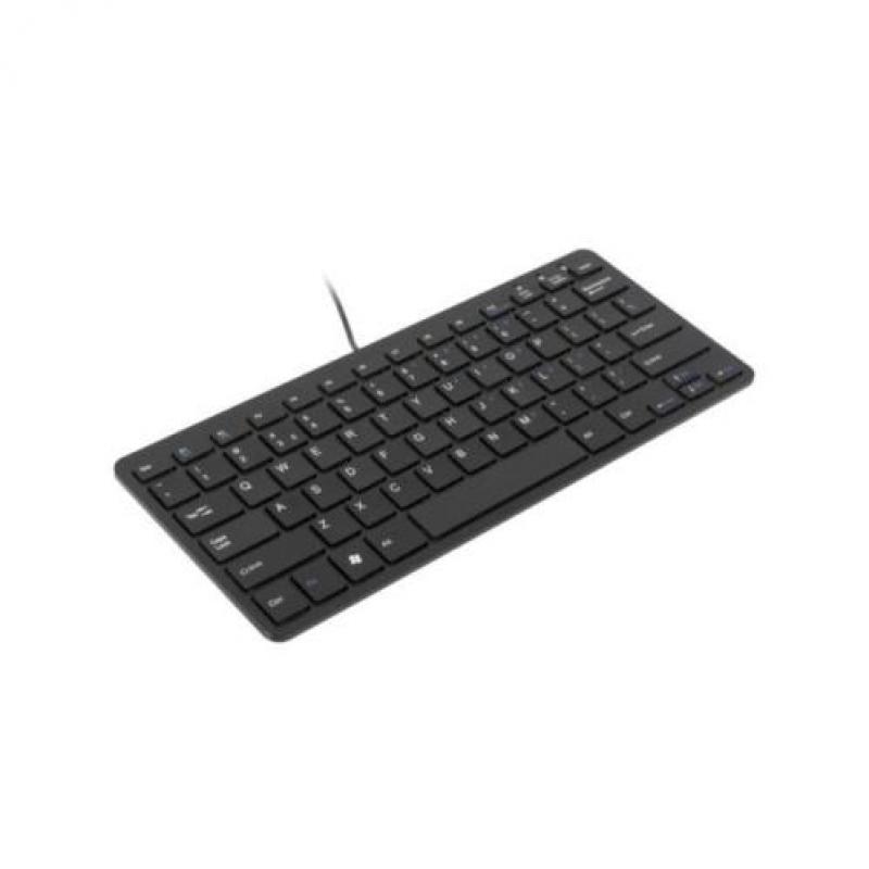 R-go compact toetsenbord, qwerty (us), zwart, bedraad