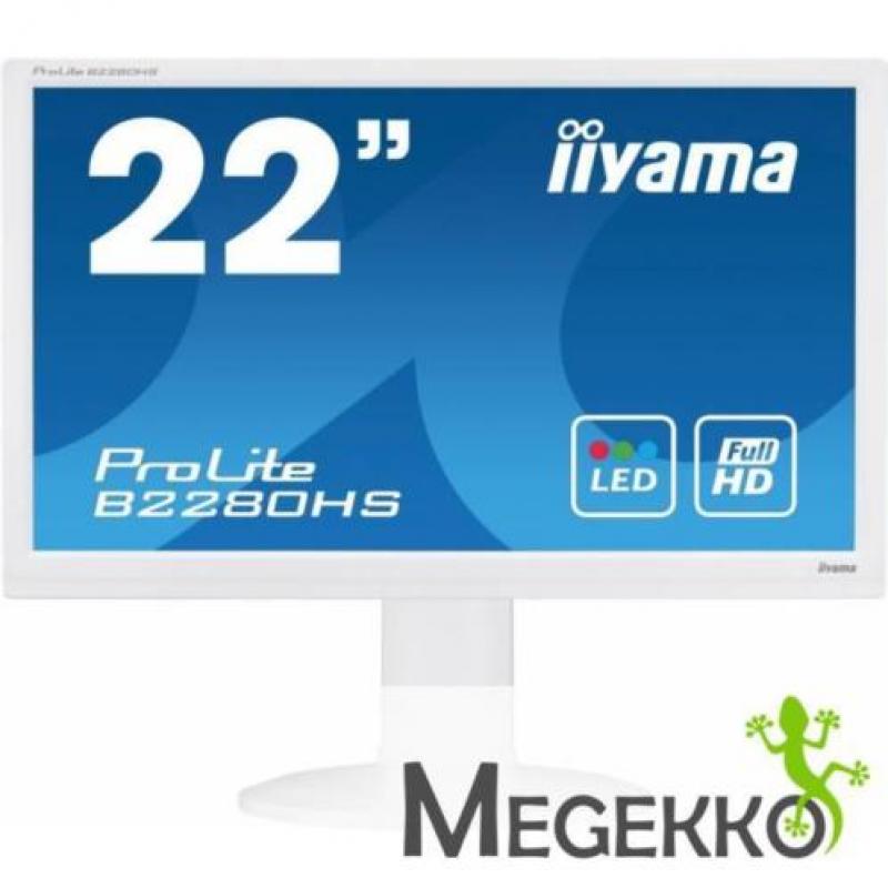 Iiyama ProLite B2280HS-W1 21.5" Wit Full HD PC-flat panel