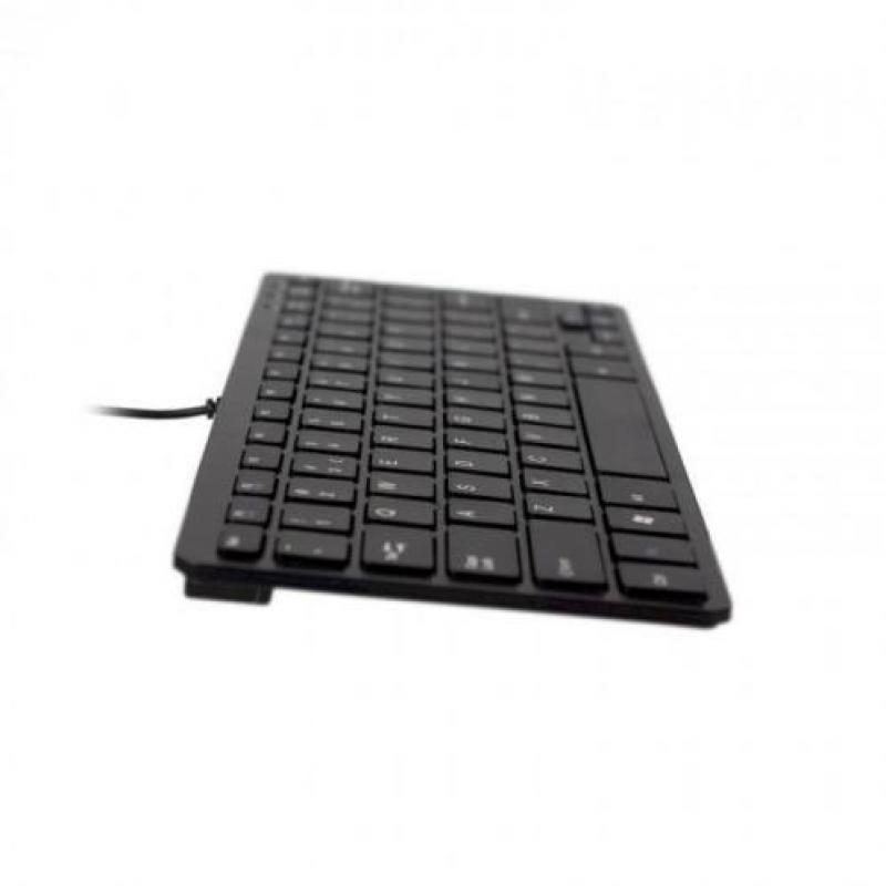 R-go compact toetsenbord, qwerty (us), zwart, bedraad