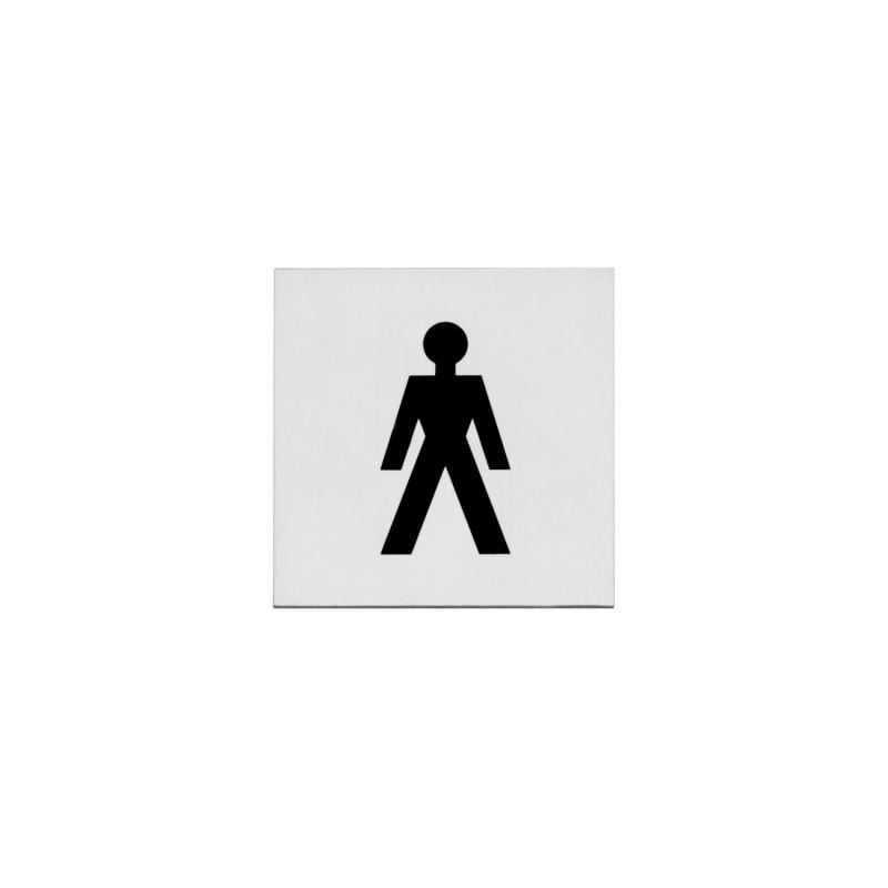 Intersteel Pictogram herentoilet zelfklevend vierkant