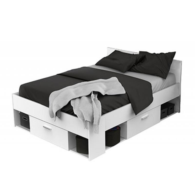 Twijfelaar bed Chicago (140 x 190 200) Wit