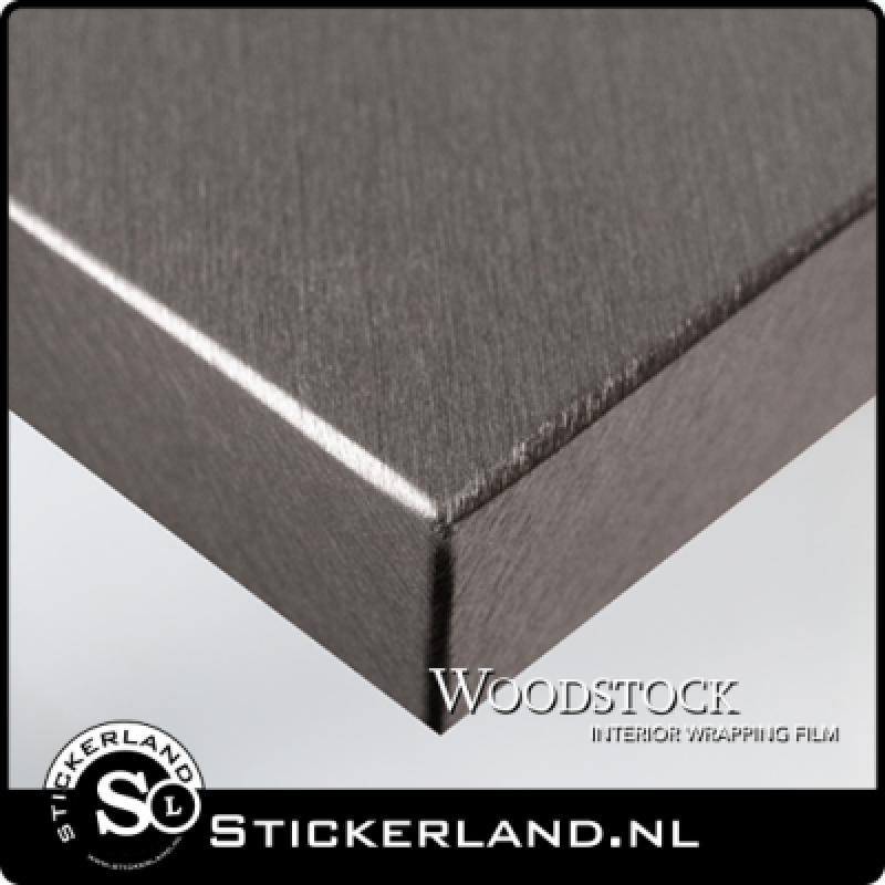 Metallic Brushed Dark Silver Woodstock Wrapfolie WSNE 49 122x50cm